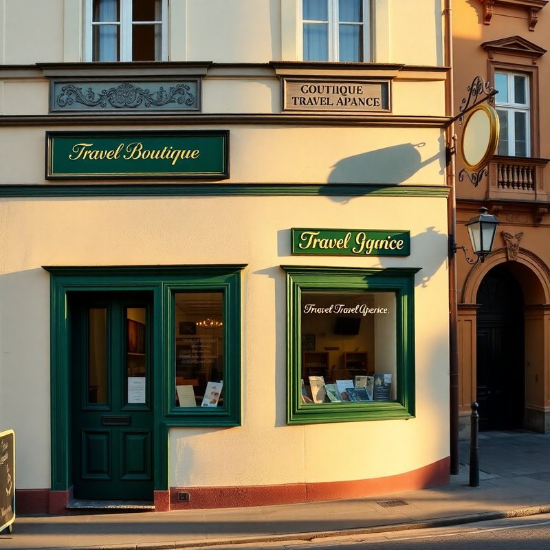 Fasáda butikové cestovní agentury v Liberci